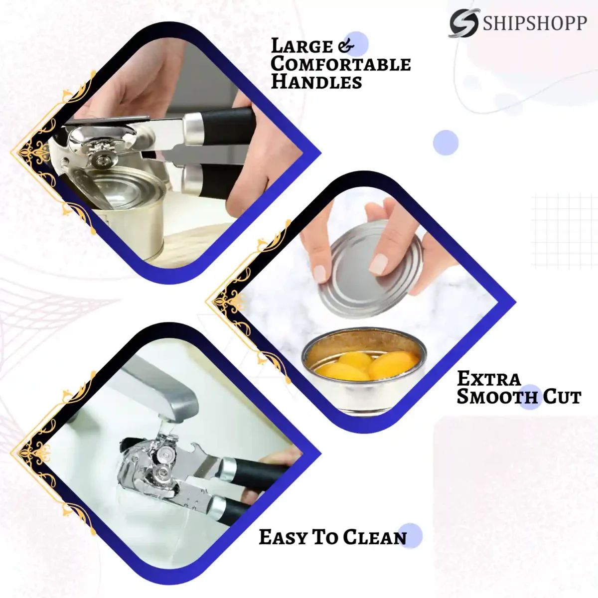 Magnetic Can Opener: Smooth Edge, Easy Grip and Safe - Black - Image 7