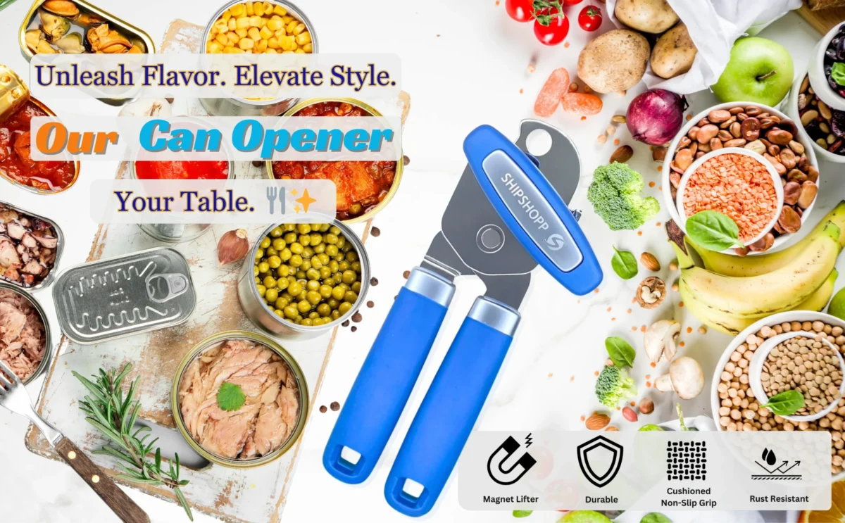 Smooth Edge Can Opener - Safe, Arthritis-Friendly - Blue - Image 20