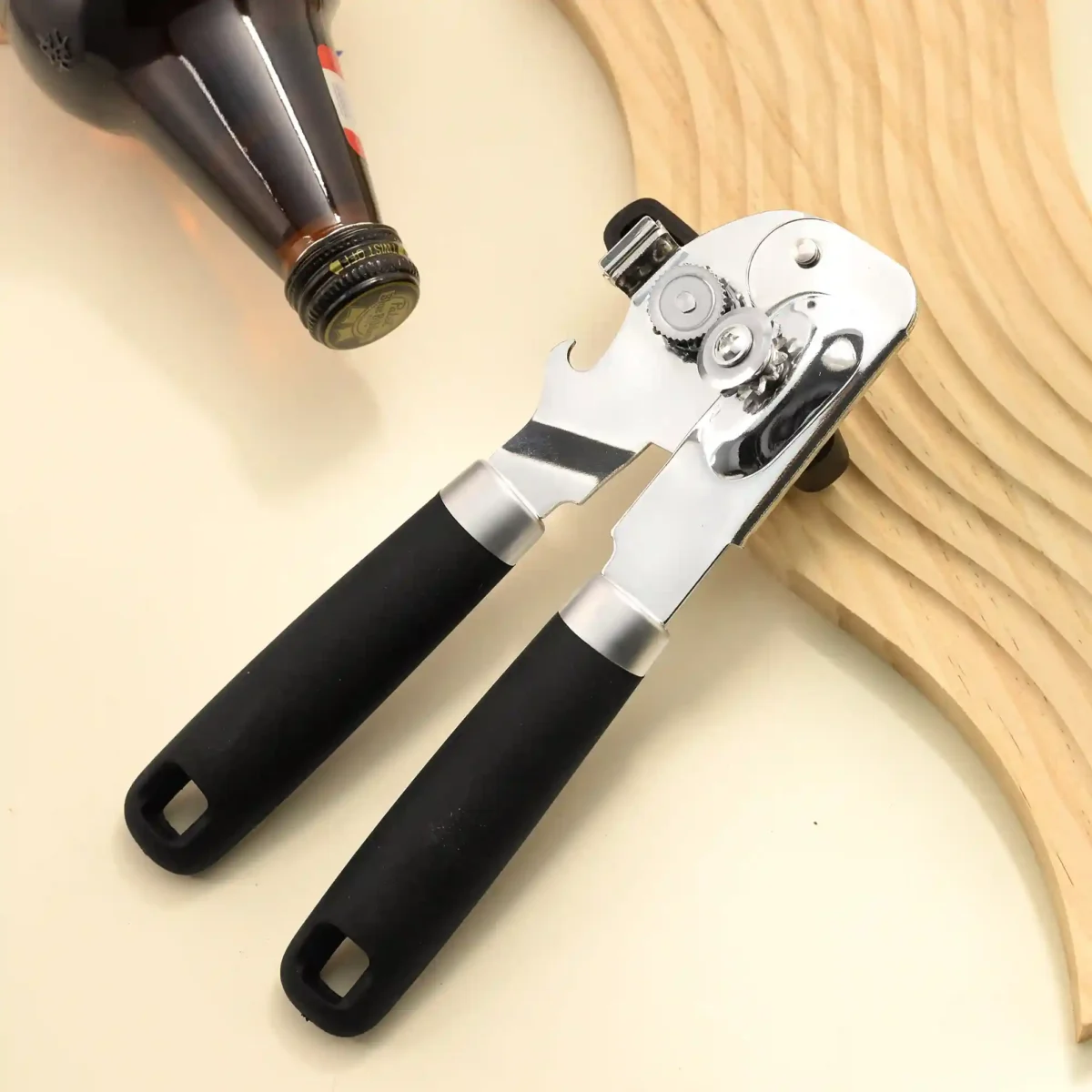 Magnetic Can Opener: Smooth Edge, Easy Grip and Safe - Black - Image 9