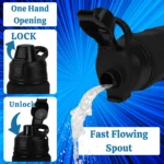 BPA Free Leakproof  1L Water Bottle - for Gym, Hiking and Work - Image 8