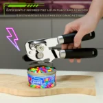 Magnetic Can Opener: Smooth Edge, Easy Grip and Safe - Black - Image 5