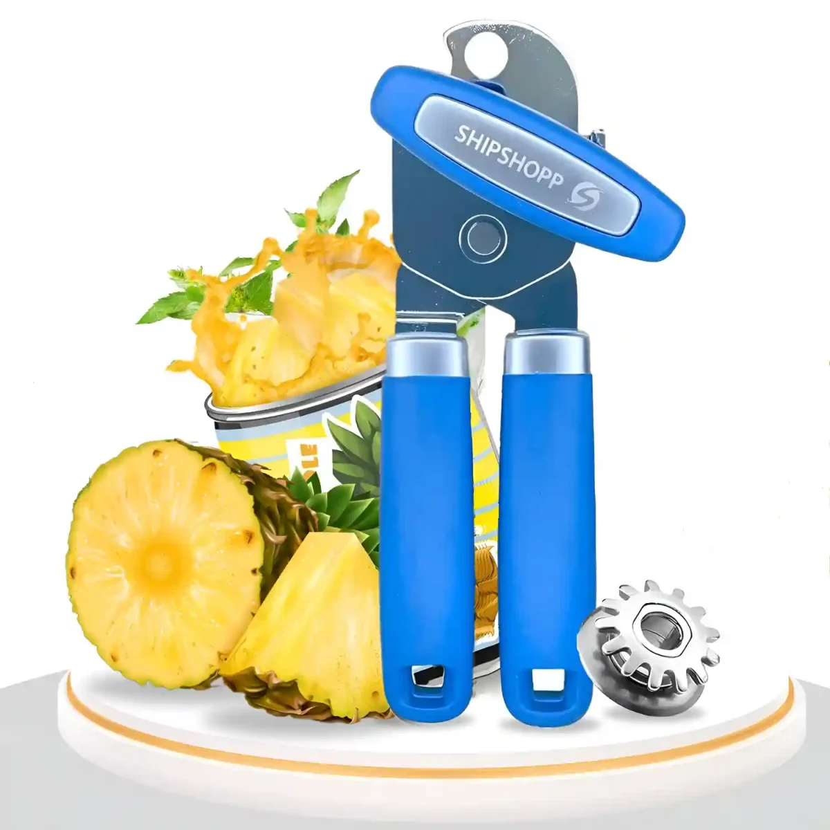 Smooth Edge Can Opener - Safe, Arthritis-Friendly - Blue - Image 3