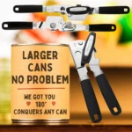 Magnetic Can Opener: Smooth Edge, Easy Grip and Safe - Black - Image 3