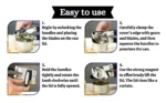 Magnetic Can Opener: Smooth Edge, Easy Grip and Safe - Black - Image 17