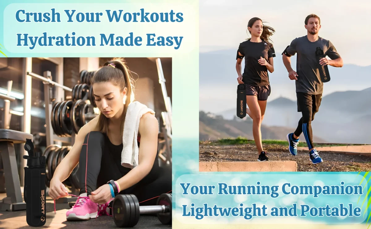 BPA Free Leakproof  1L Water Bottle - for Gym, Hiking and Work - Image 15