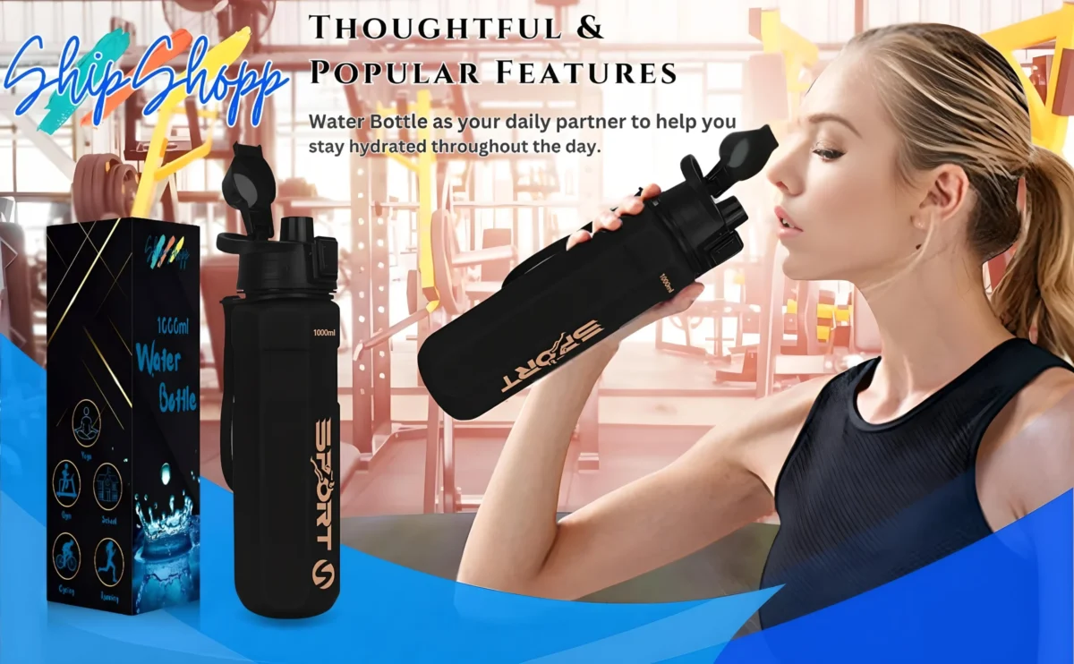 BPA Free Leakproof  1L Water Bottle - for Gym, Hiking and Work - Image 17