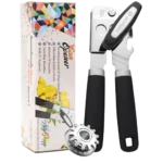 Magnetic Can Opener: Smooth Edge, Easy Grip and Safe - Black