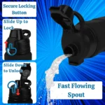 BPA Free Leakproof  1L Water Bottle - for Gym, Hiking and Work - Image 7