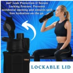 BPA Free Leakproof  1L Water Bottle - for Gym, Hiking and Work - Image 3