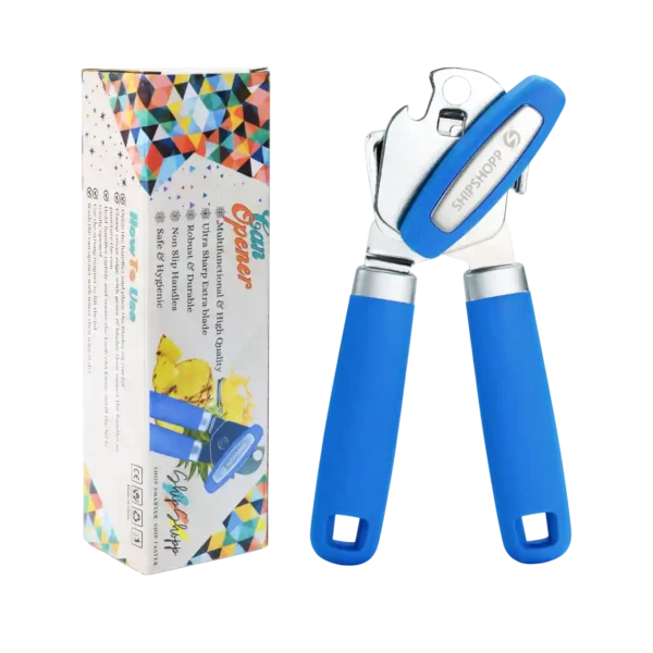 Smooth Edge Can Opener - Safe, Arthritis-Friendly - Blue