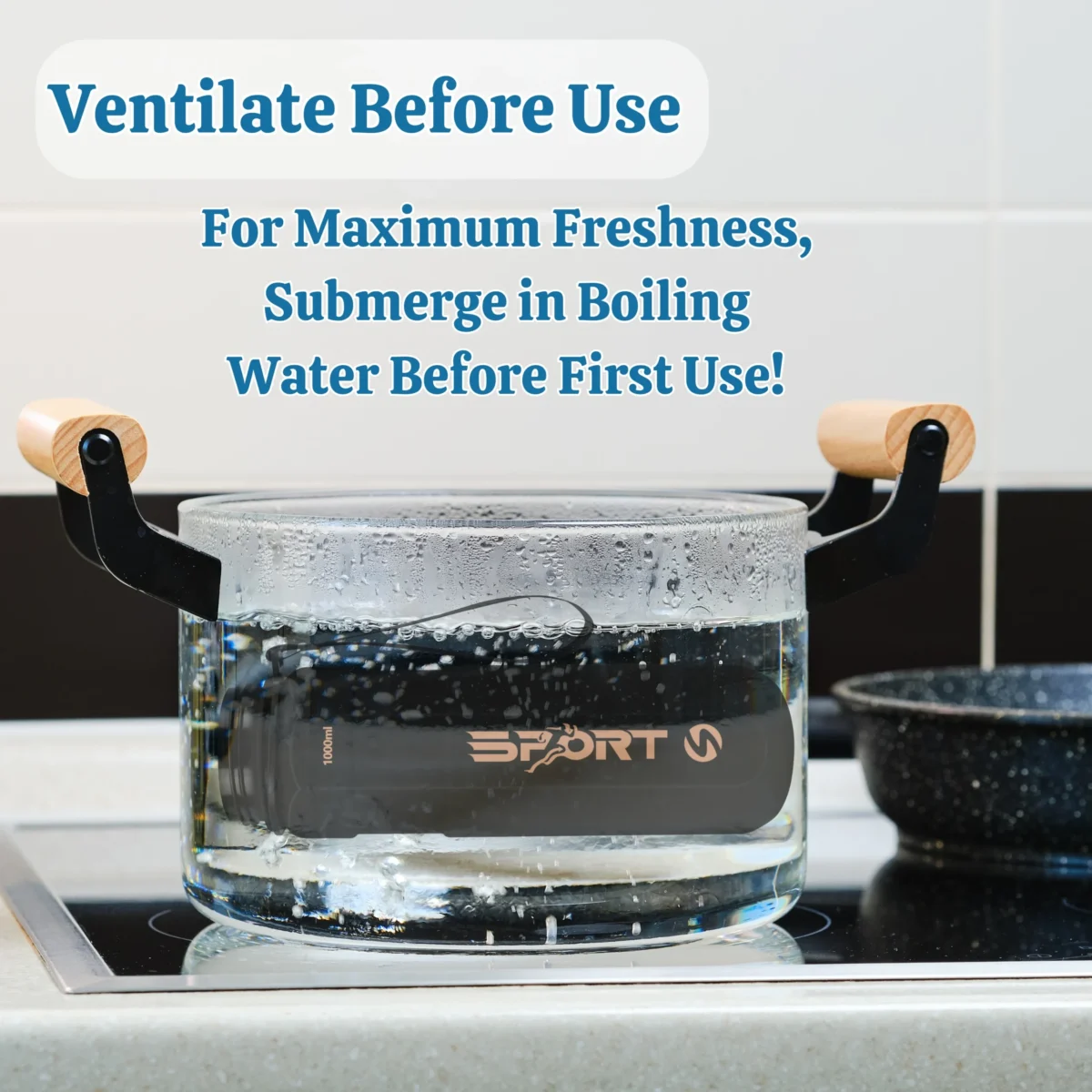 BPA Free Leakproof  1L Water Bottle - for Gym, Hiking and Work - Image 12